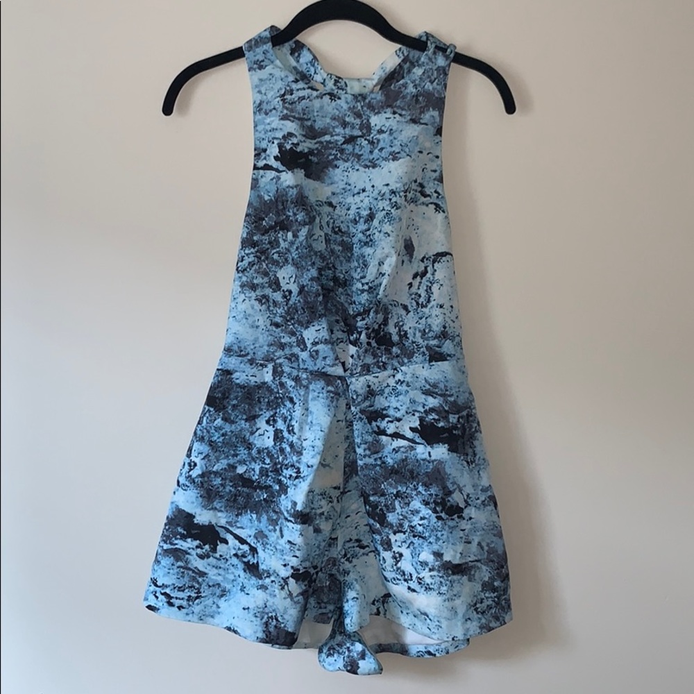 Blue Patterned Romper